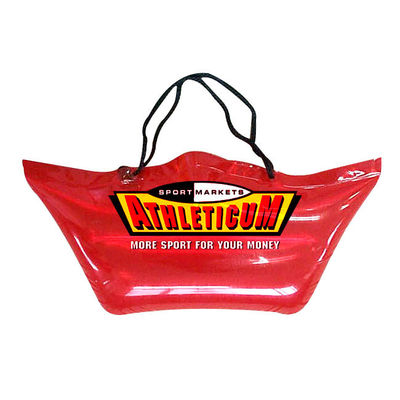 Customized Red Clear PVC Bags With Handle For Women