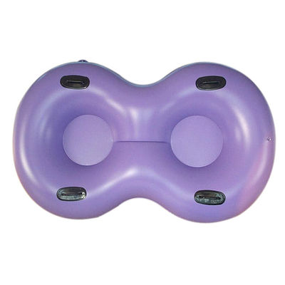 Customized Purple Inflatable Water Towable Tubes PVC For Two Person