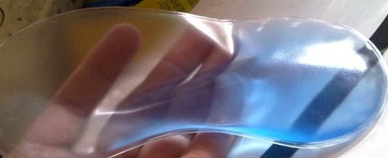 Light Blue Liquid Cooling Gel Eye Masks For Sleeping With Custom Size