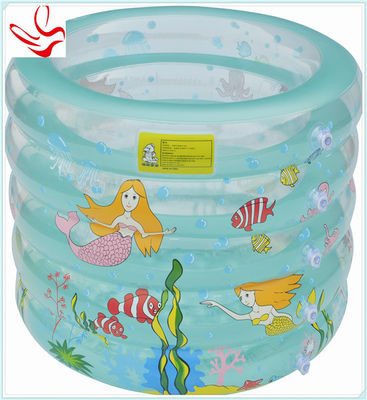 Eco Friendly Green Inflatable Swimming Pools PVC Round For Kids