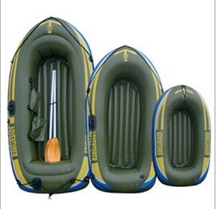 0.55mm PVC Inflatable Boat Army Green For Three Person