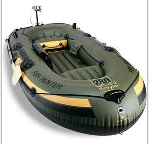 0.55mm PVC Inflatable Boat Army Green For Three Person