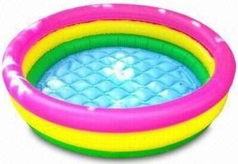 Rainbow PVC Inflatable Swimming Pools With Custom Logo For Bathroom