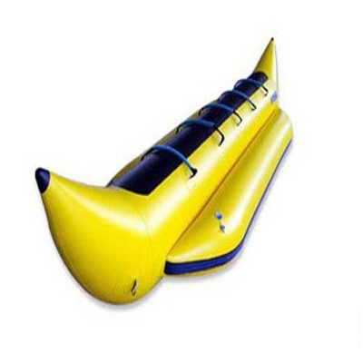 Gele Opblaasbare de Banaanboot van pvc met 2 Roeispanen voor Openluchtsporten