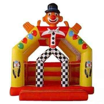 Grappig Klein Opblaasbaar het Springen Kasteel/Huis met de Stof van het Sandwichnetwerk