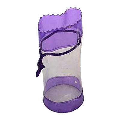 Zakken van douane de Purpere Duidelijke pvc met Drawstring voor Kosmetische Verpakking